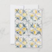 Lemon Garden Mediterrane Waterverf bruiloft Save The Date (Achterkant)