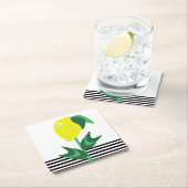 Lemon Garden Plant Stripes Kartonnen Onderzetters (Insitu)