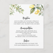 Lemon Garden Wedding Details Behuizing Kaart (Voorkant)