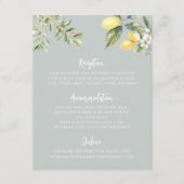 Lemon Garden Wedding Details Behuizing Kaart (Voorkant)