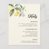 Lemon Garden Wedding Details Eenvoudige behuizing Informatiekaartje (Voorkant)