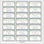 Lemon Garden White Wedding Guest Adres Sticker<br><div class="desc">Deze Lemon Garden White Wedding Guest Address Sticker is een briljante keuze voor het creëren van een elegante en mooie esthetiek voor je bruiloft of een andere speciale gelegenheid. Klassiek wit met verfijnde zwarte typografie en schitterende kalligrafie is een toonbeeld van moderne, maar traditionele stijl. Donkere groene randen en achtergronden...</div>