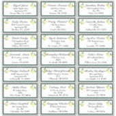 Lemon Garden White Wedding Guest Adres Sticker (Voorkant)