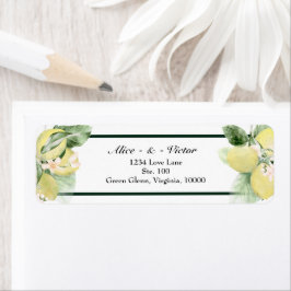 Lemon Garden White Wedding Return-adres Etiket