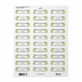 Lemon Garden White Wedding Return-adres Etiket (Full Sheet)