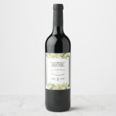 Lemon Garden White Wedding Wine Label Wijn Etiket (Voorkant)