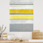 'Lemon' Geel en Abstract Poster van de Kunst (Keuken)