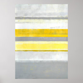 'Lemon' Geel en Abstract Poster van de Kunst