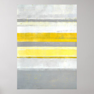 'Lemon' Geel en Abstract Poster van de Kunst