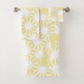 Lemon geel geometrisch patroon bad handdoek (Insitu)