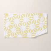 Lemon geel geometrisch patroon bad handdoek (Handdoek)