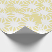 Lemon geel geometrisch patroon cadeaupapier (Hoek)