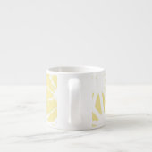 Lemon geel geometrisch patroon espresso kop (Achterkant)
