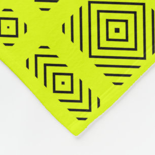 Lemon geel geometrisch patroon fleece deken