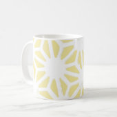 Lemon geel geometrisch patroon koffiemok (Voorkant links)