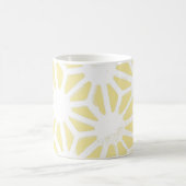 Lemon geel geometrisch patroon koffiemok (Center)