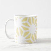 Lemon geel geometrisch patroon koffiemok (Links)