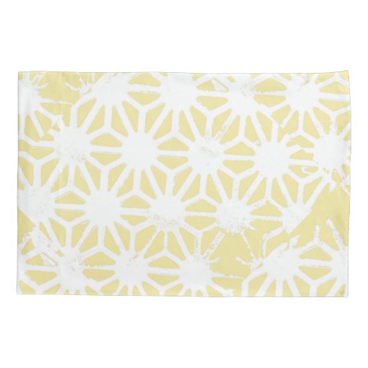 Lemon geel geometrisch patroon kussensloop (Achterkant)