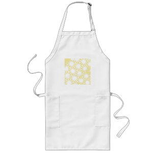 Lemon geel geometrisch patroon lang schort
