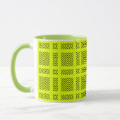 Lemon geel geometrisch patroon mok (Links)