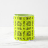 Lemon geel geometrisch patroon mok (Midden)
