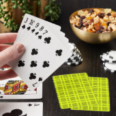 Lemon geel geometrisch patroon pokerkaarten (Insitu)