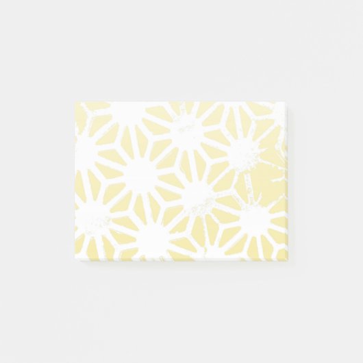 Lemon geel geometrisch patroon post-it® notes (Voorkant)