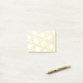 Lemon geel geometrisch patroon post-it® notes (Op bureau)