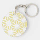 Lemon geel geometrisch patroon sleutelhanger (Achterkant)