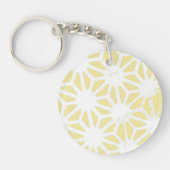 Lemon geel geometrisch patroon sleutelhanger (Voorkant)