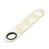 Lemon geel geometrisch patroon speed flessenopener (Voorkant Gekanteld)