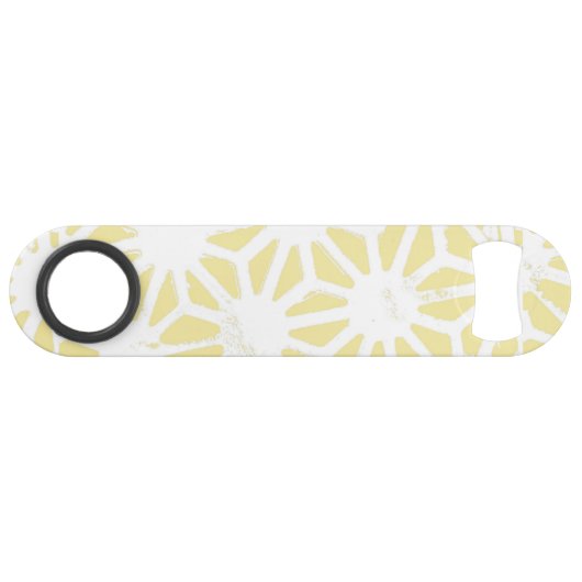 Lemon geel geometrisch patroon speed flessenopener (Voorkant (Horizontaal))