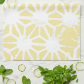 Lemon geel geometrisch patroon theedoek (Gevouwen)