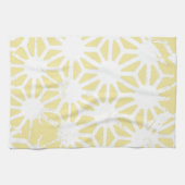 Lemon geel geometrisch patroon theedoek (Horizontaal)