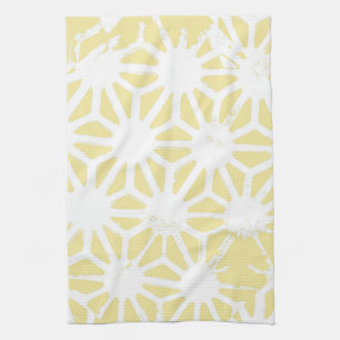 Lemon geel geometrisch patroon theedoek