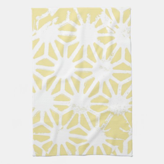 Lemon geel geometrisch patroon theedoek (Verticaal)