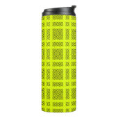 Lemon geel geometrisch patroon thermosbeker (Gedraaid links)