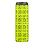 Lemon geel geometrisch patroon thermosbeker (Achterkant)