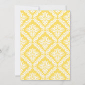 Lemon-geel, grijs vochtig vrijgezellenfeest kaart (Achterkant)