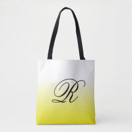 Lemon Geel Ombre Over Elke Kleur met Monogram Tote Bag