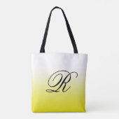 Lemon Geel Ombre Over Elke Kleur met Monogram Tote Bag (Achterkant)