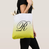 Lemon Geel Ombre Over Elke Kleur met Monogram Tote Bag (Dichtbij)