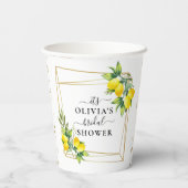 Lemon - Geometrische Vrijgezellenfeesten Papieren Bekers (Achterkant)