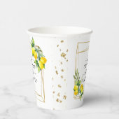 Lemon - Geometrische Vrijgezellenfeesten Papieren Bekers (Rechts)