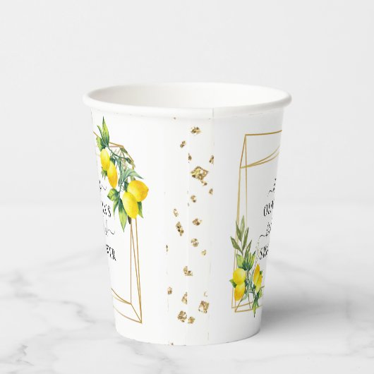Lemon - Geometrische Vrijgezellenfeesten Papieren Bekers (Rechts)
