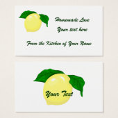 Lemon Gift Label 2 Visitekaartjes (Voorkant /achterkant)