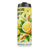 Lemon Ginger Tea Design AI kunst Thermosbeker (Voorkant)