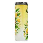 Lemon Ginger Tea Design AI kunst Thermosbeker (Achterkant)