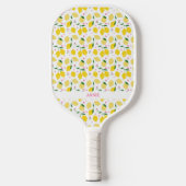 Lemon Gingham Gepersonaliseerde Pickleball Paddle (Voorkant)