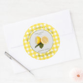 Lemon Gingham Private Label voor kaarsen of zeep (Envelop)